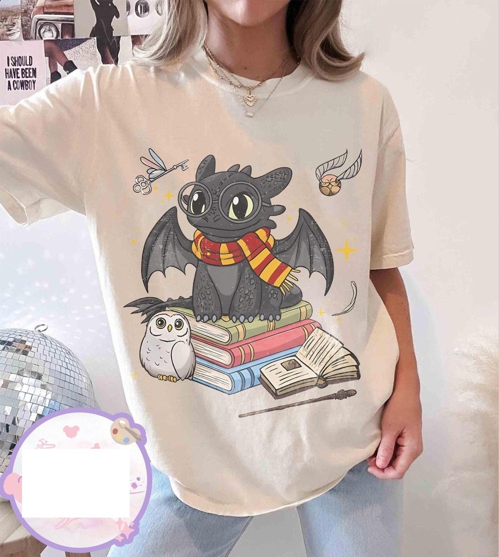 Toothless Gryffindor Shirt, Dragon Wizard Tee, Toothless Harry Potter Shirt